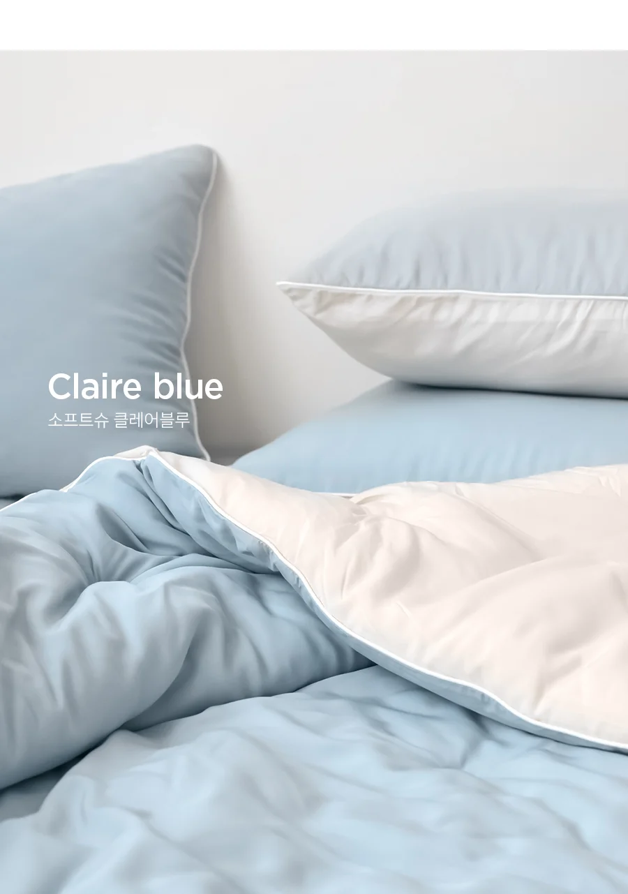 [GIFT 베딩백]소프트슈 모달100% 차렵이불/세트 -Clareblue 상세 이미지 10