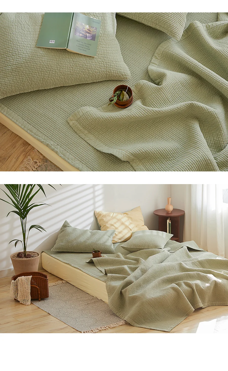 [회원전용특가]콘 고밀도 순면 60수 피그먼트 워싱 누빔 베개커버 50x70 -6color 상세 이미지 15