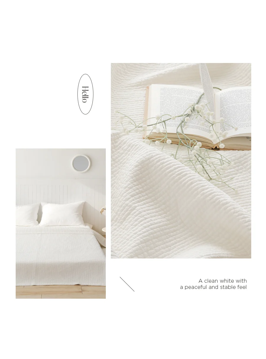 [GIFT 베딩백]헬로우 오가닉 순면 60수 피그워싱 스프레드 단품/세트 -Purewhite 상세 이미지 22