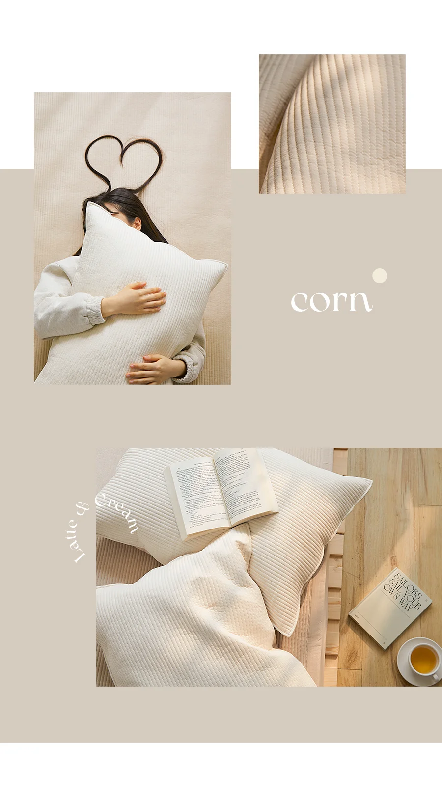 [회원전용특가]콘 고밀도 순면 60수 피그먼트 워싱 누빔 베개커버 50x70 -6color 상세 이미지 31