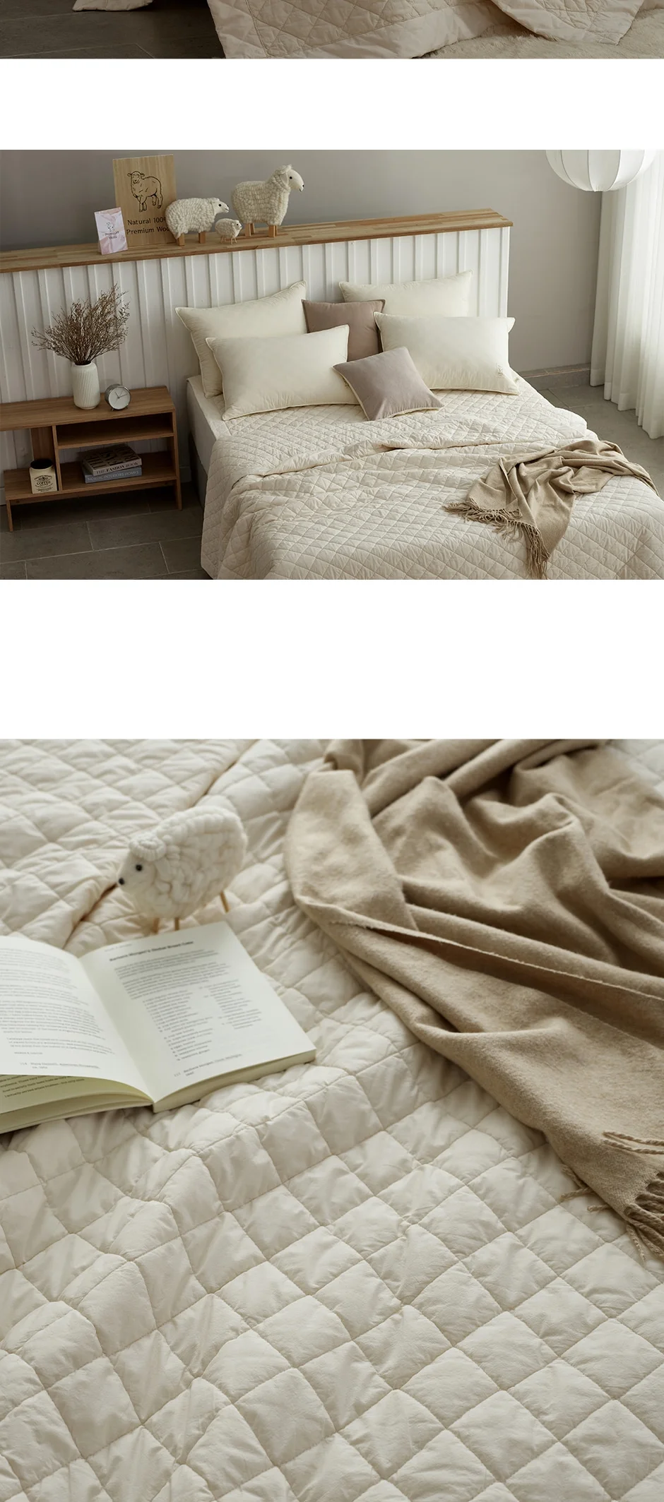 1+1 프리미엄 호주산 양모 100% 순면 스프레드 SS/Q/SK -3color 상세 이미지 20