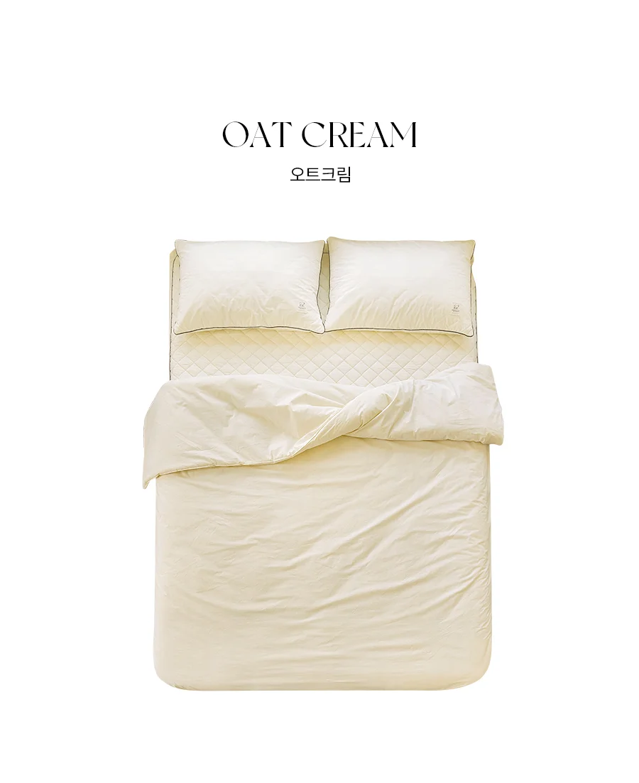 [전용패키지]마드모아 고밀도 순면 호주산 양모 울 차렵이불/세트 -Oatcream 상세 이미지 13