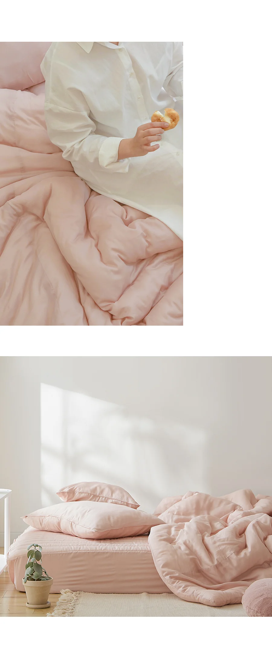 [회원전용특가] 부드러운 소프트 모달 보드밍 차렵이불 Q -Sandpink 상세 이미지 17