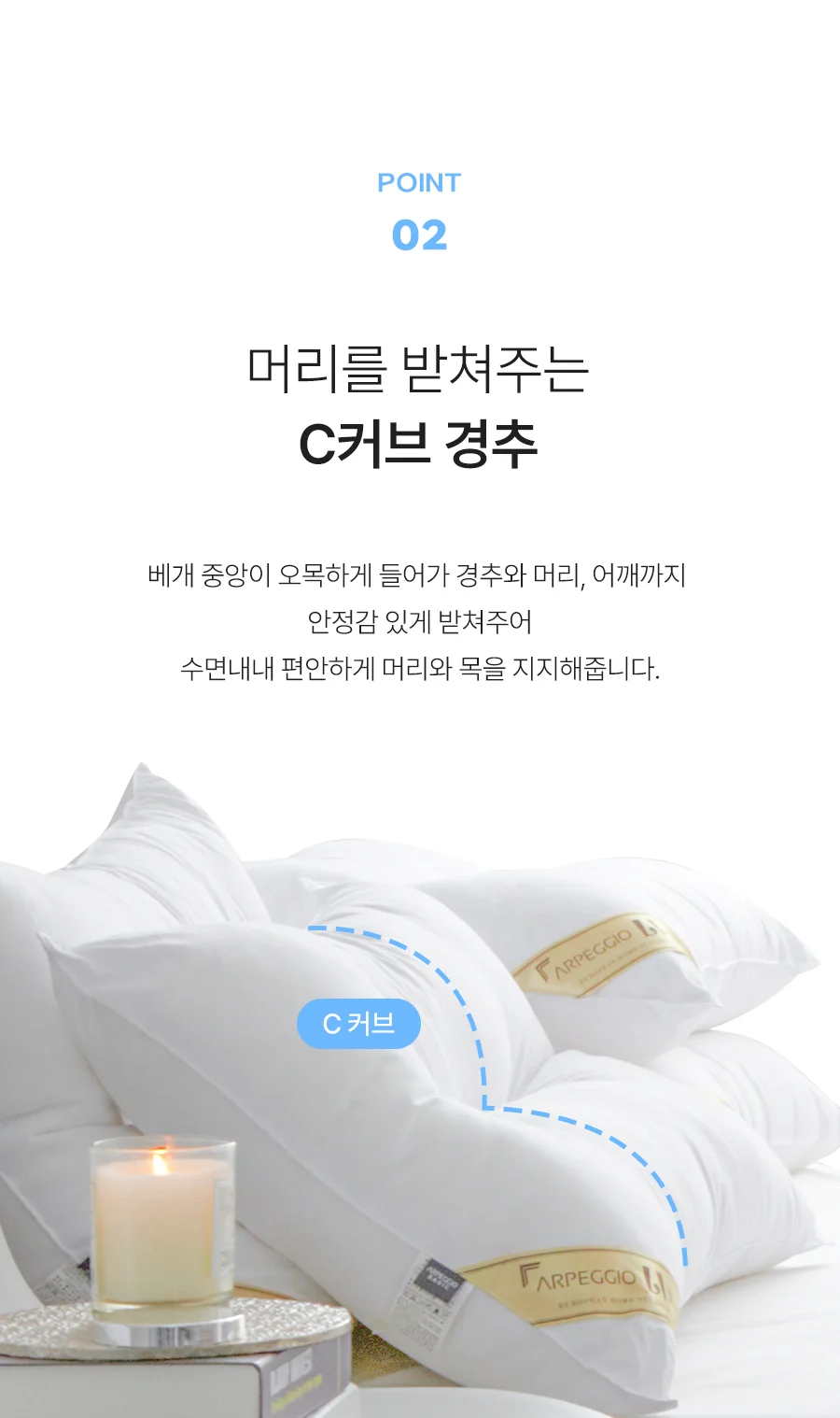 울트라필 휴비스 경추형 베개솜 50x70 상세 이미지 8