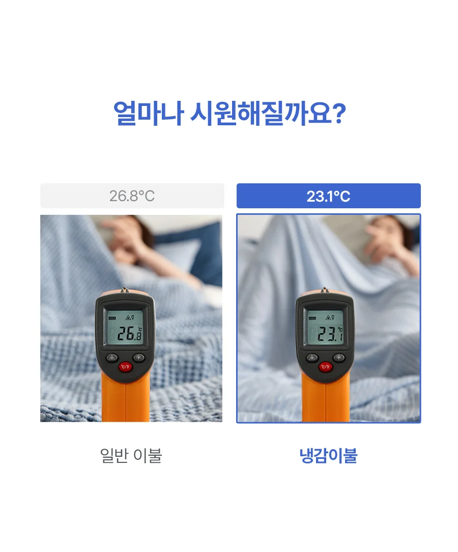 쿨리버풀 냉감 여름 홑이불 Q -Blue 상세 이미지 8