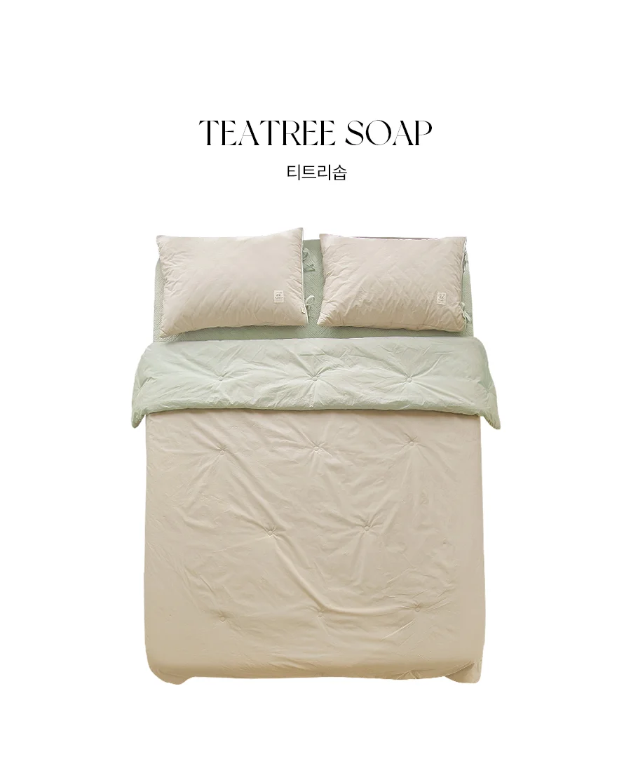 [전용패키지] 수딩솝 고밀도 순면 호주산 양모 울 차렵이불/세트 -Teatree soap 상세 이미지 13