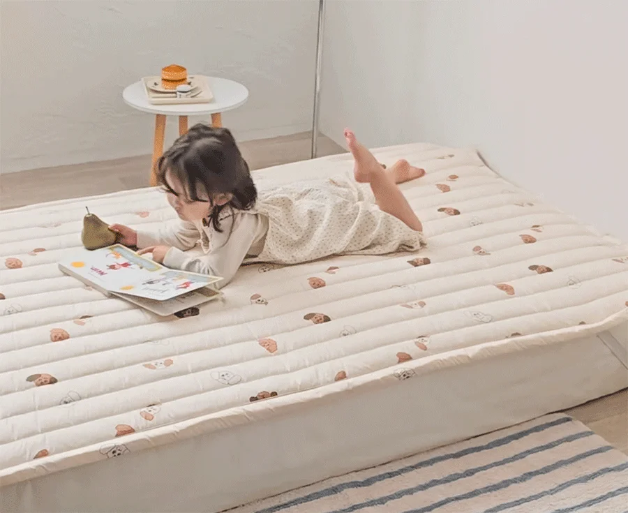 베이직키즈 초코푸 M2 안티알러지 밴딩 침대패드 SS -Beige 상세 이미지 17