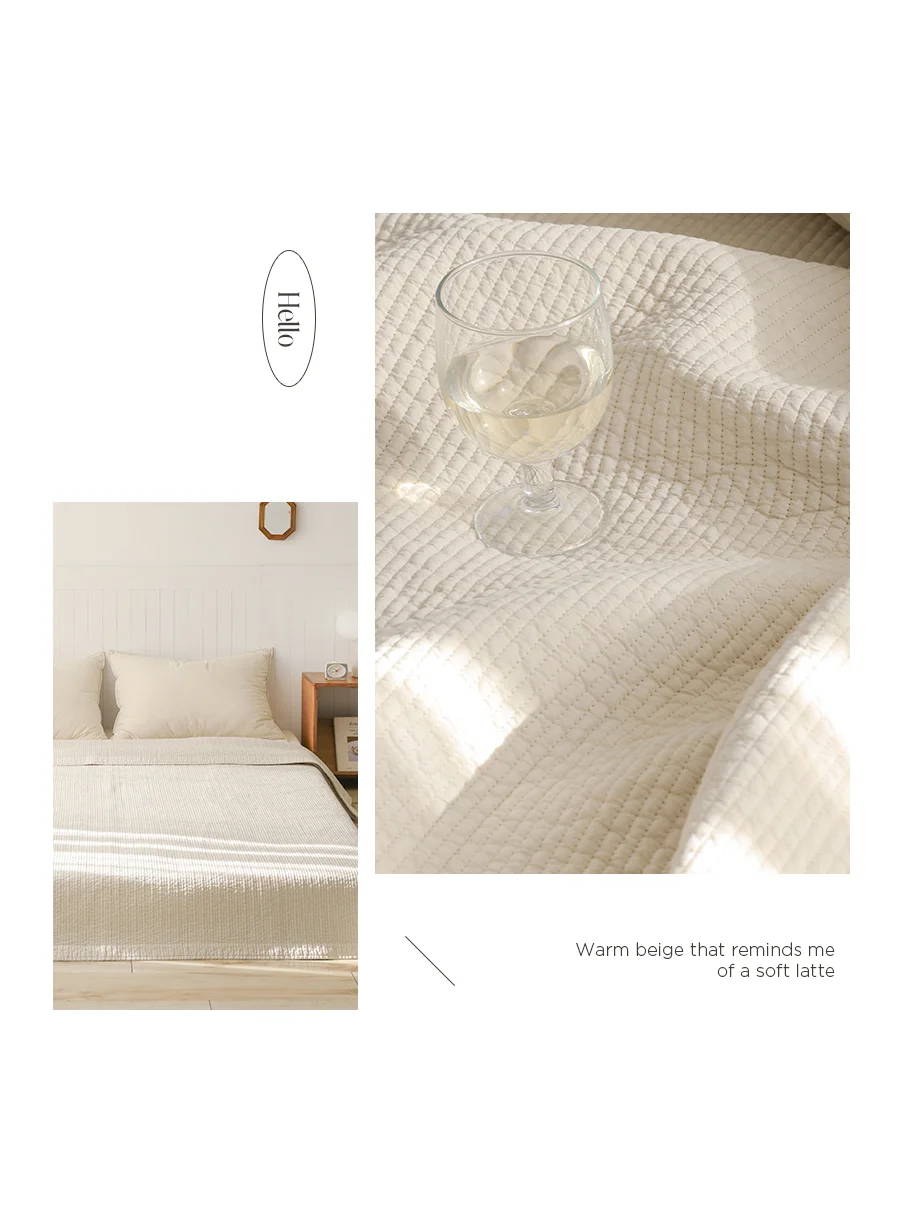 [GIFT 베딩백]헬로우 오가닉 순면 60수 피그워싱 스프레드 단품/세트 -Lattebeige 상세 이미지 22