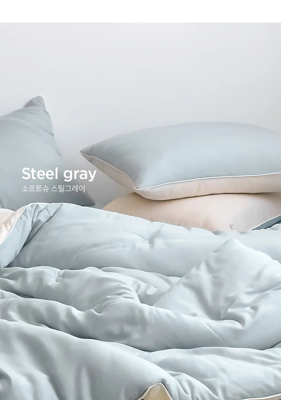 [GIFT 베딩백]소프트슈 모달100% 차렵이불/세트 -Steelgray 상세 이미지 10