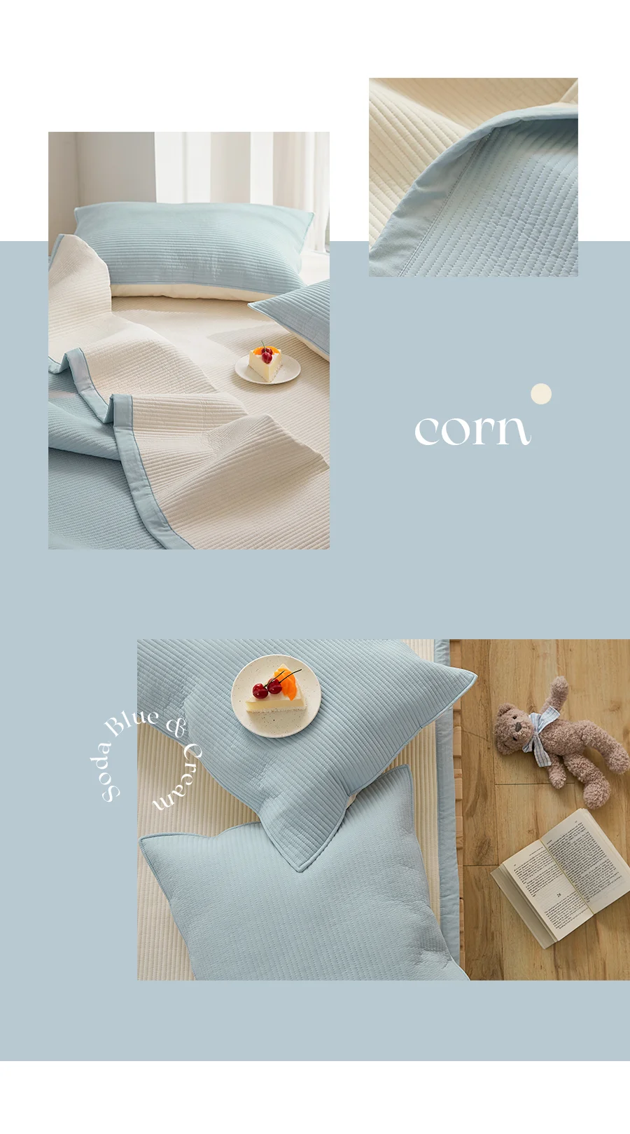 [회원전용특가]콘 고밀도 순면 60수 피그먼트 워싱 누빔 베개커버 50x70 -6color 상세 이미지 36