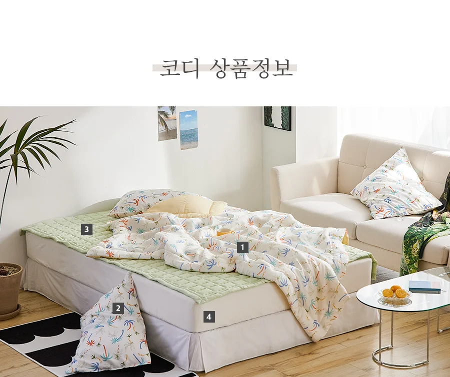 캘리포니아 풍기인견 모달 여름 차렵이불/세트 SS -Blue 상세 이미지 30
