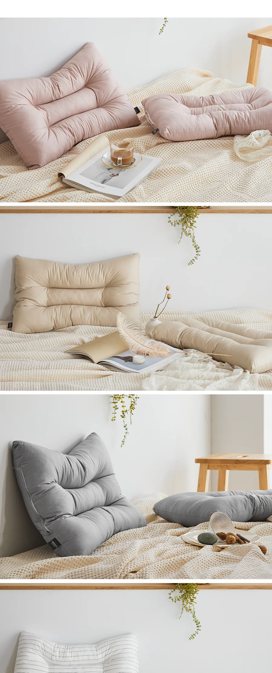 빨아쓰는 워셔블 순면 경추 베개 40x60 -3color 상세 이미지 7