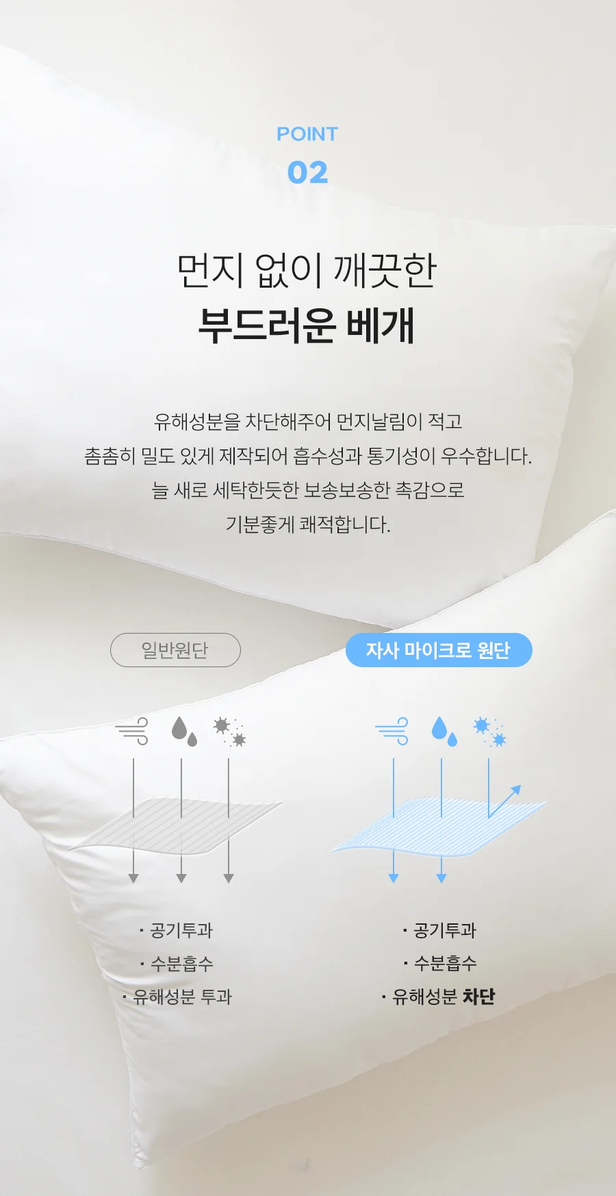 뽀송 구름 베개솜 40x60/50x70 상세 이미지 8